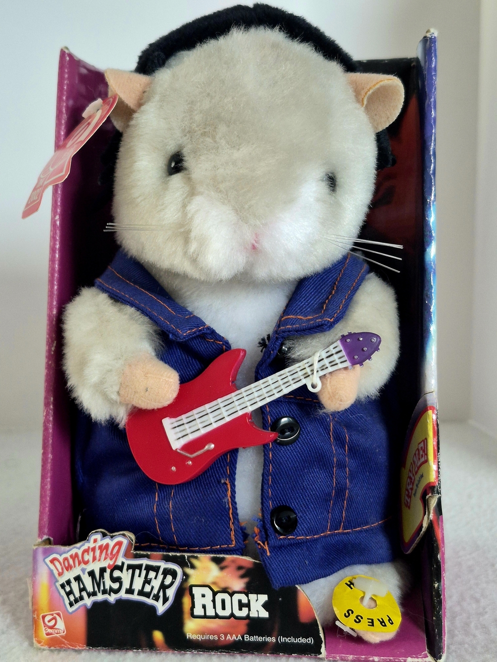 VINTAGE 2002 Gemmy Hamster ROCK Talking Singing & Dancing Plush Toy – New in Box